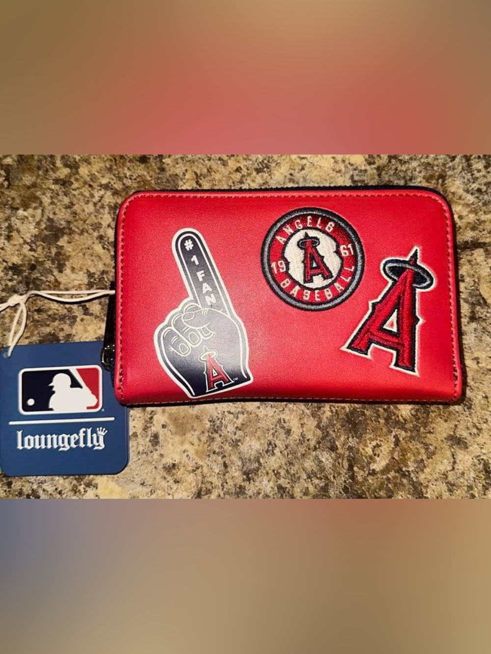 Loungefly Red Los Angeles Angels Patch Zip Wallet